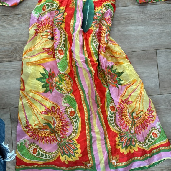 FARM RIO beach toucan scarf midi dress. NWT SZ SMALL - Picture 6 of 6